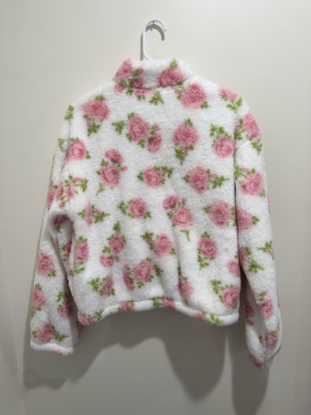 P.J. Salvage Let’s Get Cozy Floral Fleece Pullover Jacket Quarter Zip S - Picture 11 of 11